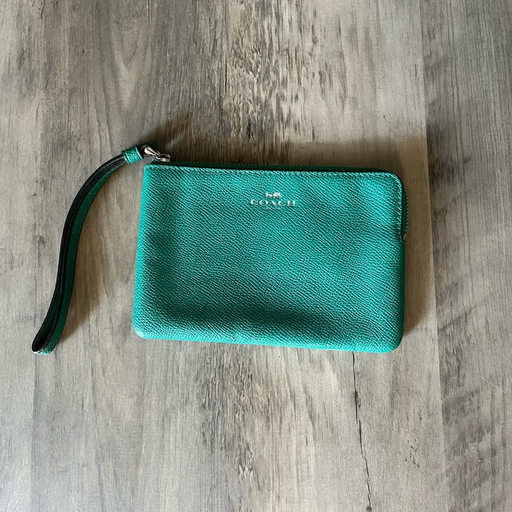 Coach Teal Wristlet